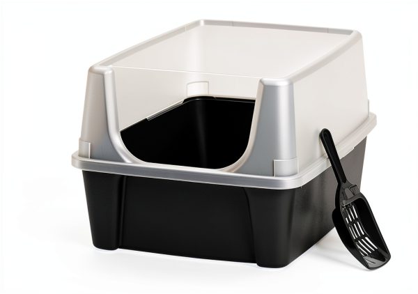 IRIS USA Open Top Cat Litter Box Easy Clean Privacy-1