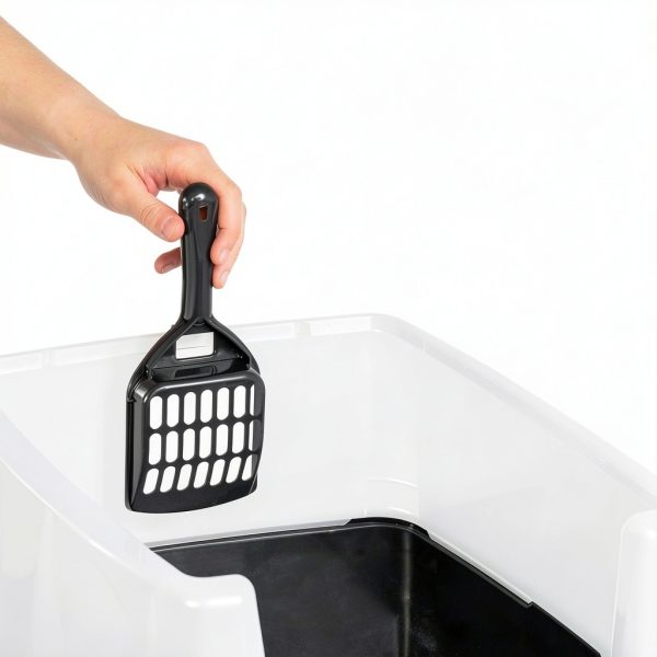 IRIS USA Open Top Cat Litter Box Easy Clean Privacy-2