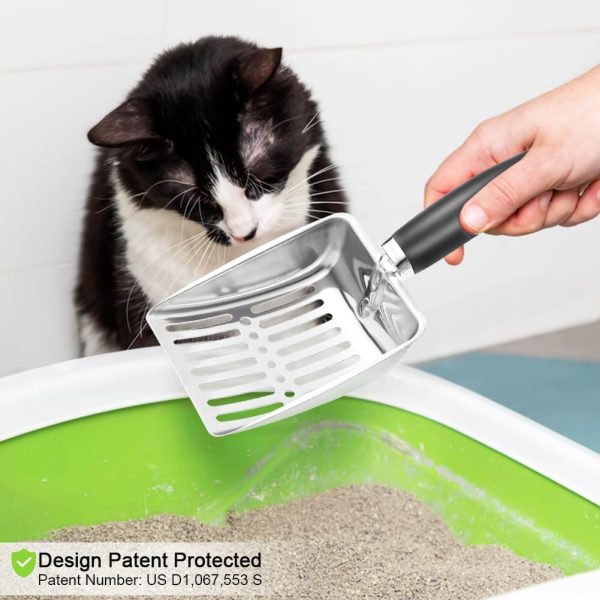 Apidgrowth Cat Litter Scoop Stainless Steel Easy Clean-5
