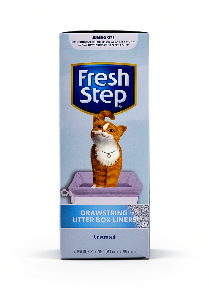 Jumbo litter box liner being lifted from a cat litter pan