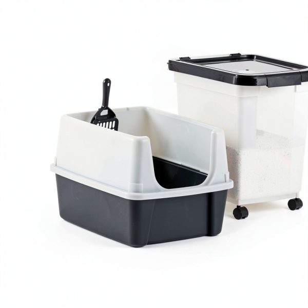 IRIS USA Open Top Cat Litter Box Easy Clean Privacy-5