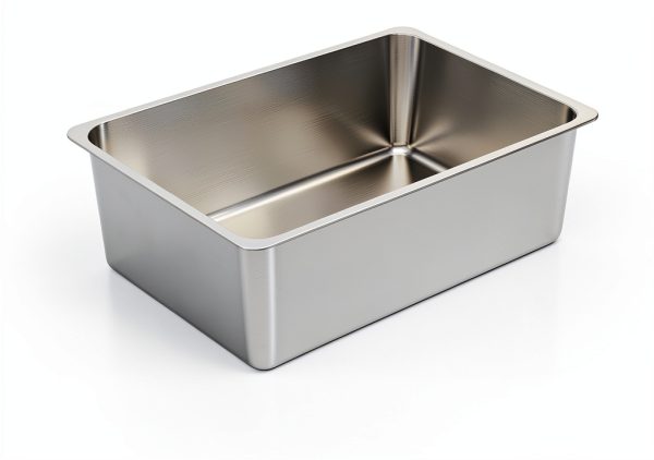 Kirecoo Stainless Steel Cat Litter Box Large Open Top-1