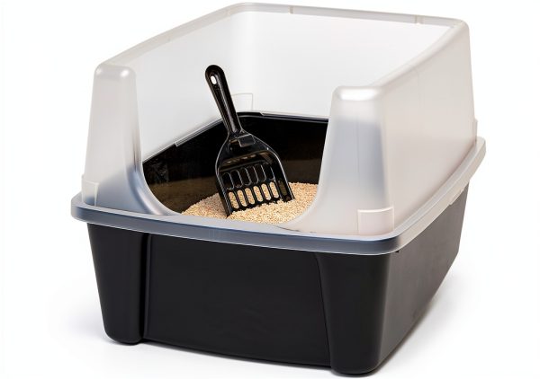 IRIS USA Open Top Cat Litter Box Easy Clean Privacy-7