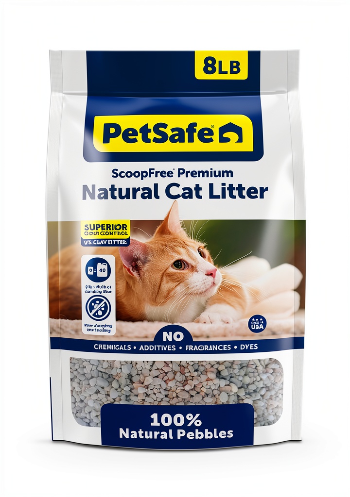 PetSafe cat litter in a clean litter box with minimal tracking
