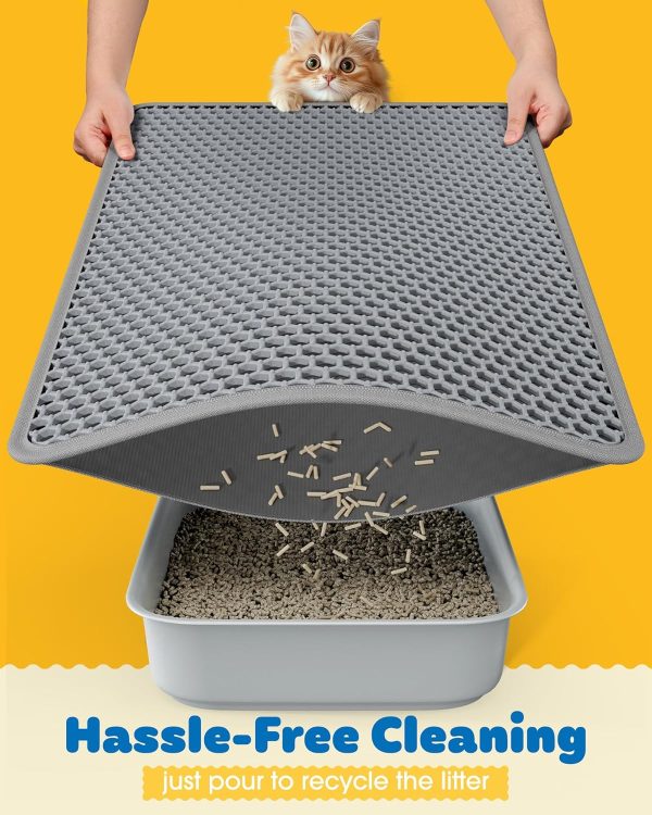 Cat Litter Mat Powools EVA Double Layer Design-3