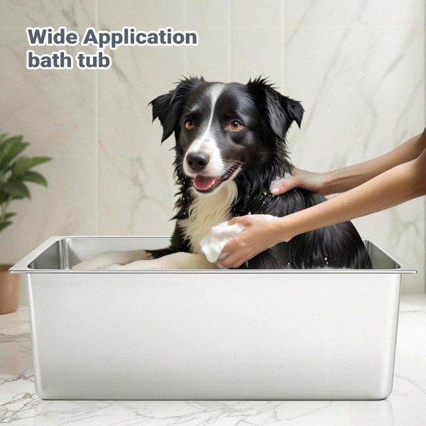 Kirecoo Stainless Steel Cat Litter Box Large Open Top-5