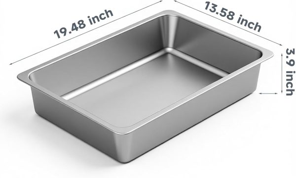Kirecoo Stainless Steel Cat Litter Box Large Open Top-1