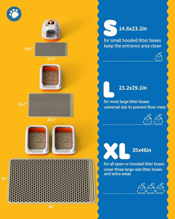 Cat Litter Mat Powools EVA Double‑Layer Design-5