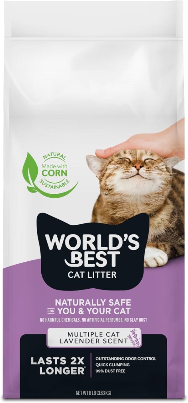 Worlds Best Cat Litter Corn Clumping Odor Control Natural-0