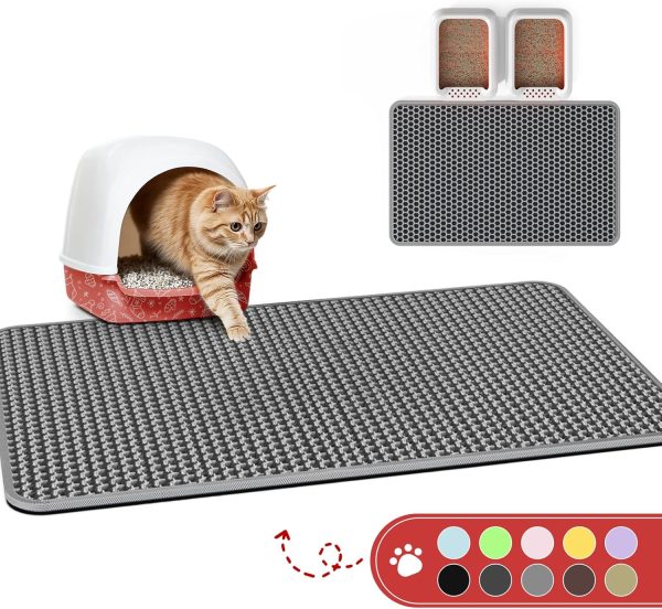 Cat Litter Mat Powools EVA Double Layer Design-0