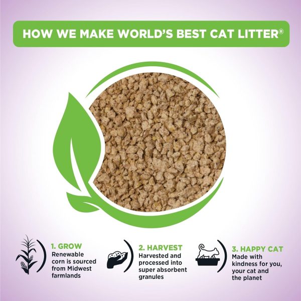 Worlds Best Cat Litter Corn Clumping Odor Control Natural-2