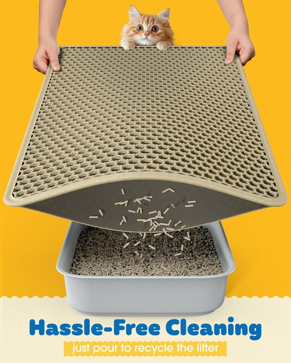 Cat Litter Mat Powools EVA Double‑Layer Design-3