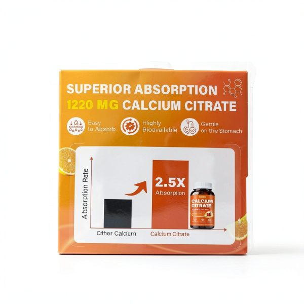Calcium Citrate Gummies for Women and Men Orange 60 Count-2