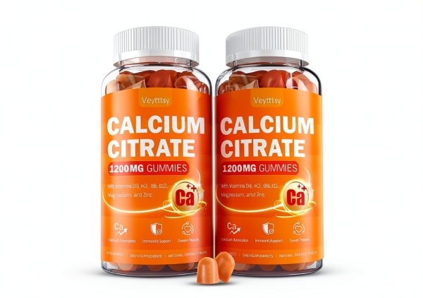 Calcium Citrate Gummies for Women and Men Orange 60 Count-0