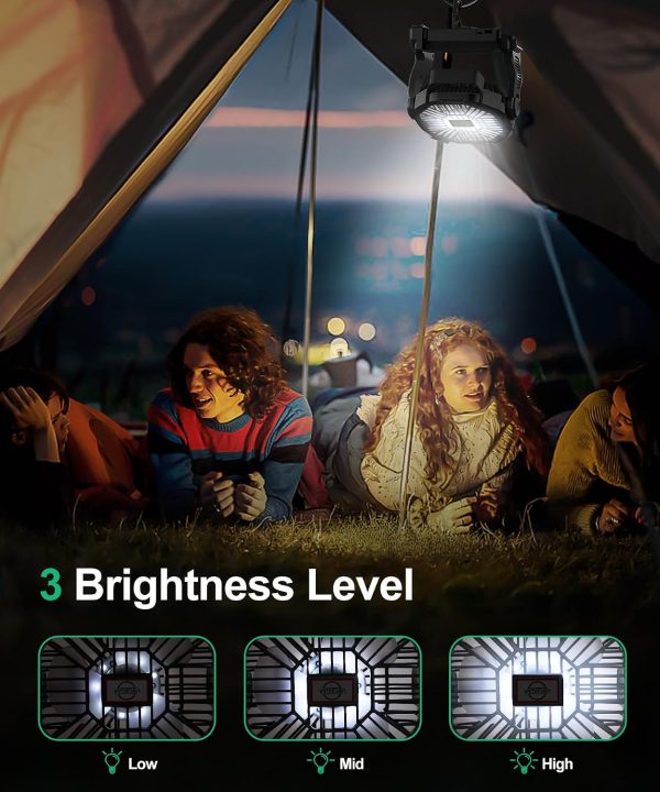 Solar Fan CONBOLA 9-Inch Portable Camping Fan with LED Lantern-5