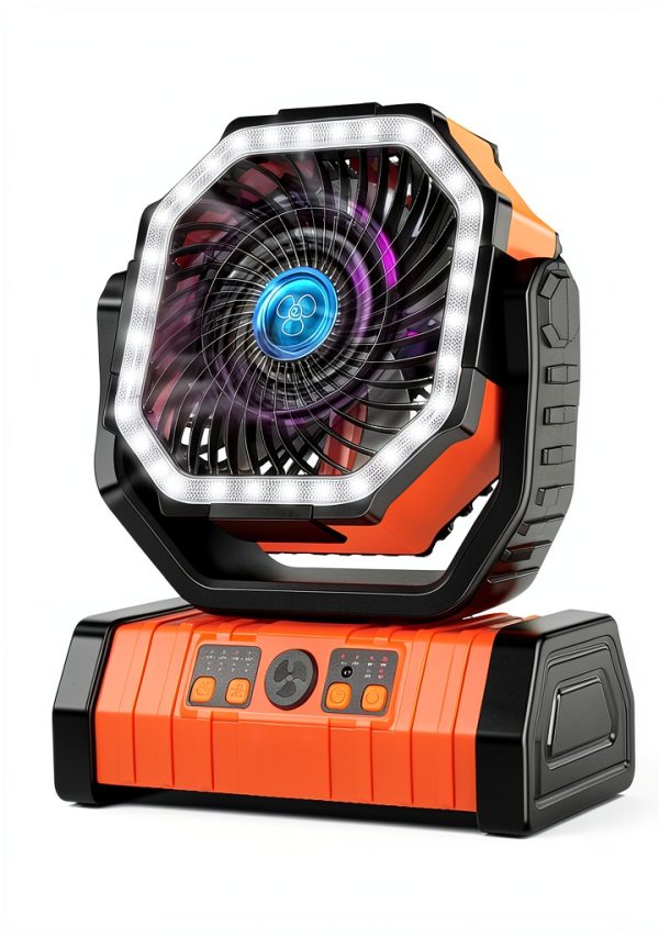 YOGIN Rechargeable 20000mAh Camping Fan with 4 Speeds LED Light-0