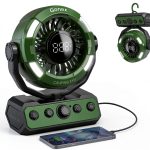 Camping Fan Gonex Tent Fan 20000mAh Battery Speed Light Green-0