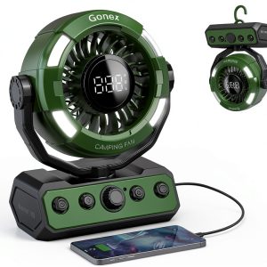 Camping Fan Gonex Tent Fan 20000mAh Battery Speed Light Green-0