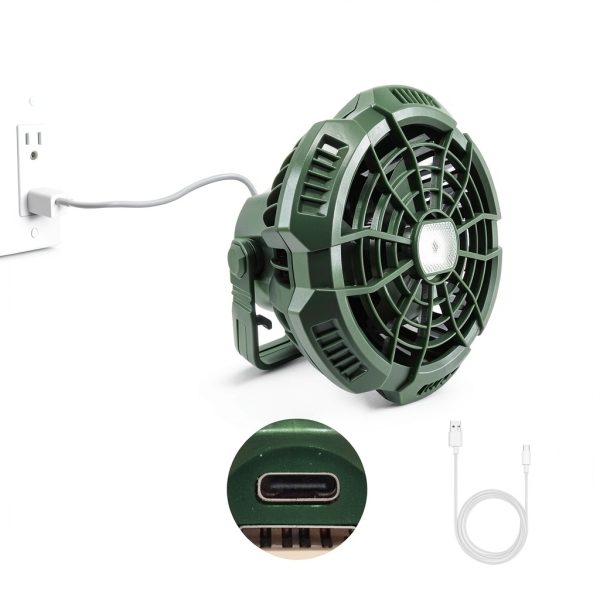 Camping Tent Fan AYAMAYA 7800mAh Rechargeable LED Light Remote-4