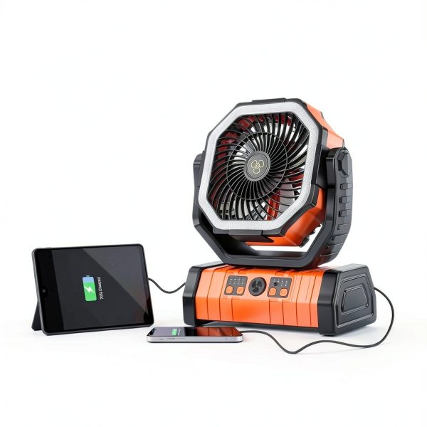 YOGIN Rechargeable 20000mAh Camping Fan with 4 Speeds LED Light-2