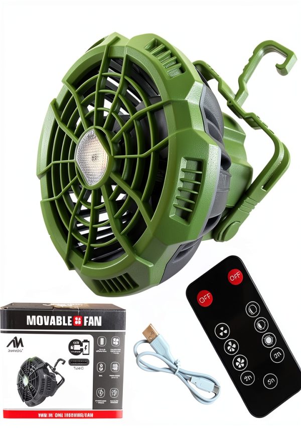Camping Tent Fan AYAMAYA 7800mAh Rechargeable LED Light Remote-3
