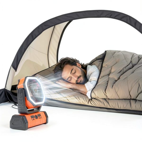 YOGIN Rechargeable 20000mAh Camping Fan with 4 Speeds LED Light-7