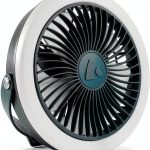 Portable Camping Fan by Coghlan's LED Light USB Rechargeable Quiet-0
