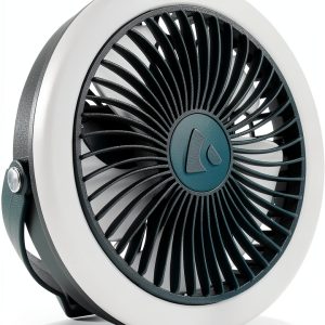 Portable Camping Fan by Coghlan's LED Light USB Rechargeable Quiet-0