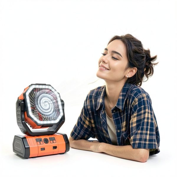 YOGIN Rechargeable 20000mAh Camping Fan with 4 Speeds LED Light-1