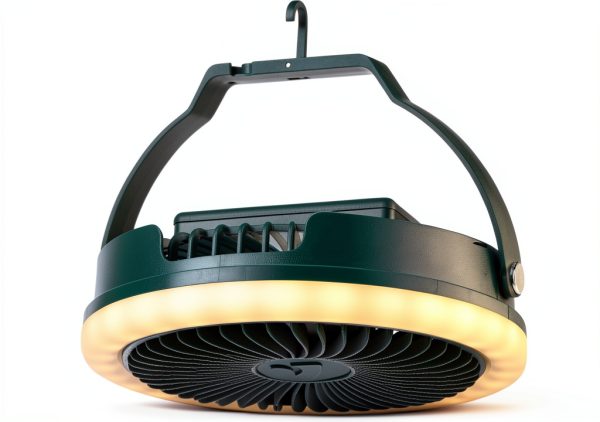 Portable Camping Fan by Coghlan's LED Light USB Rechargeable Quiet-7