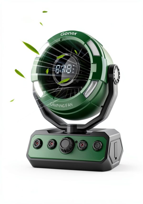 Camping Fan Gonex Tent Fan 20000mAh Battery Speed Light Green-4