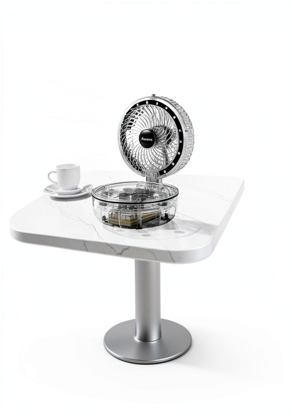 Transparent Folding Fan by AMACOOL 8 Inch Rechargeable 83 Hour Runtime-4