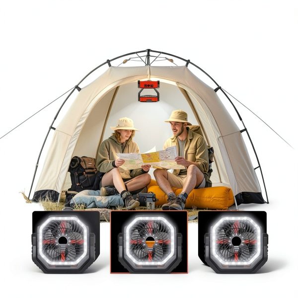 YOGIN Rechargeable 20000mAh Camping Fan with 4 Speeds LED Light-4