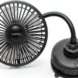 Car Camping Fan Luno USB-C 3 Speed Suction Cup with Flexible Arm-0