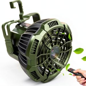 Camping Tent Fan AYAMAYA 7800mAh Rechargeable LED Light Remote-0