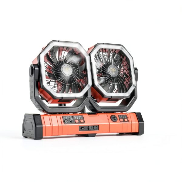 YOGIN Rechargeable 20000mAh Camping Fan with 4 Speeds LED Light-3