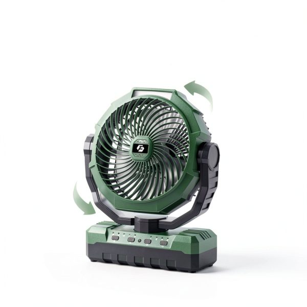 Camping Fan FRIZCOL 3-in-1 Portable Rechargeable 24000mAh Green-5