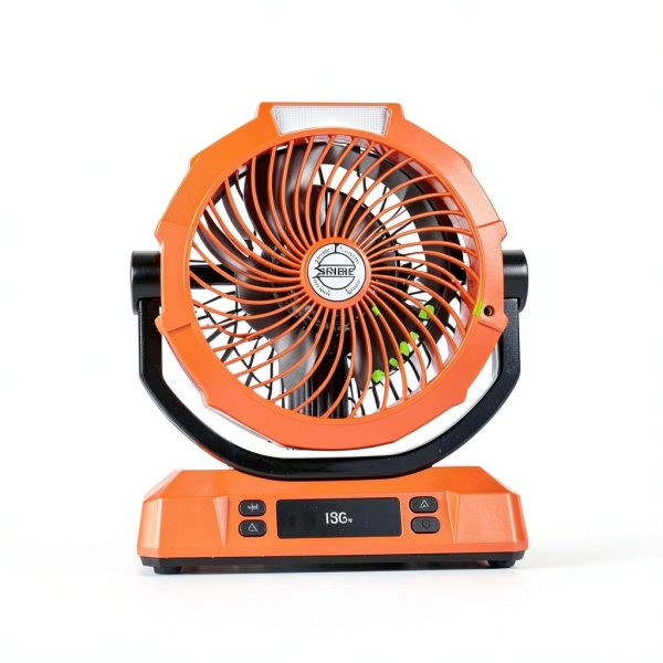 Camping Fan Sireck 12" Rechargeable LED Light Fan Orange-2
