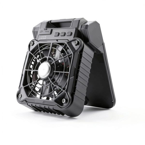 Solar Camping Fan by JINLICTE X99 Black 10400mAh Quiet LED Lantern-6