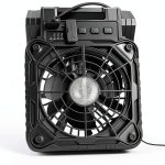 Solar Camping Fan by JINLICTE X99 Black 10400mAh Quiet LED Lantern-0
